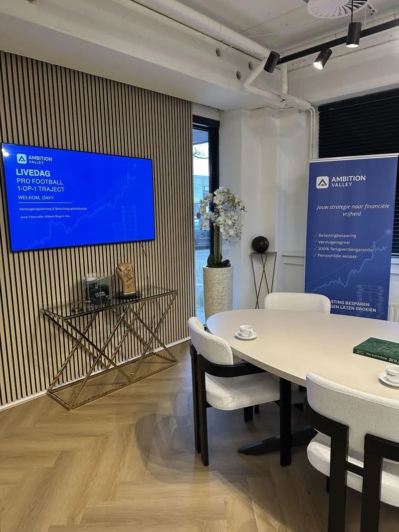 Intakegesprek in de vergaderruimte van Ambition Valley